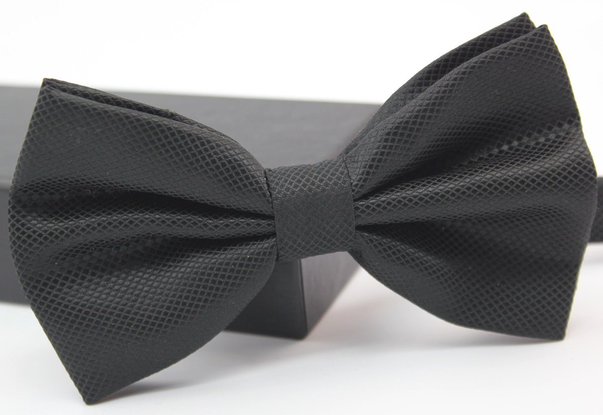 Solid Color Fine Plaid Multi-color Bow Tie Bow Tie Bow Men's Cloth Formal Wear Performance Banquet Wedding - Muhaab