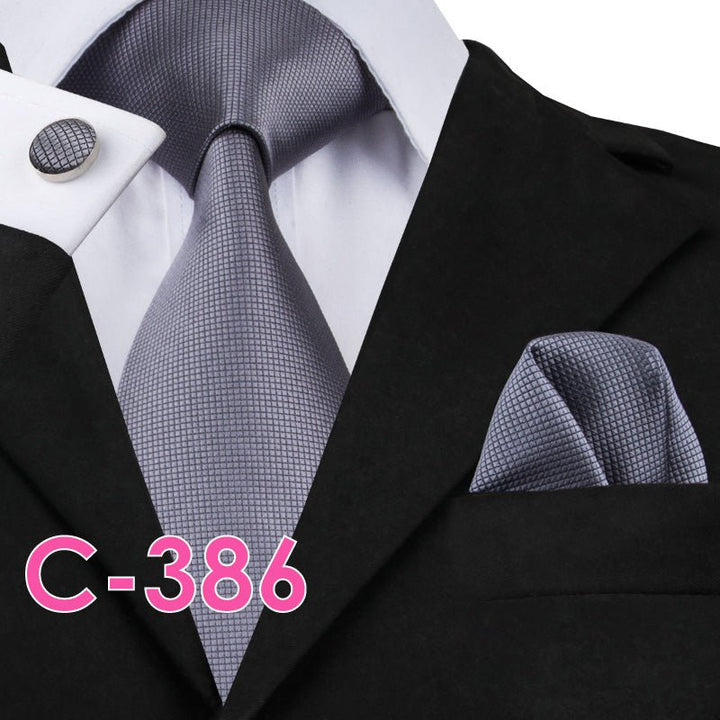 Solid Silk Mens Ties Neck Tie Set For Men Suits Tie Handker - Muhaab