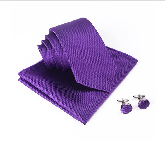 Solid Silk Mens Ties Neck Tie Set For Men Suits Tie Handker - Muhaab