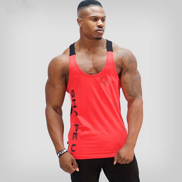 Sports Running T-shirt Men Gym Fitness Tops Tee Shirt String - Muhaab