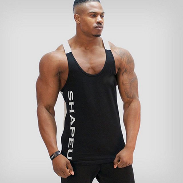 Sports Running T-shirt Men Gym Fitness Tops Tee Shirt String - Muhaab