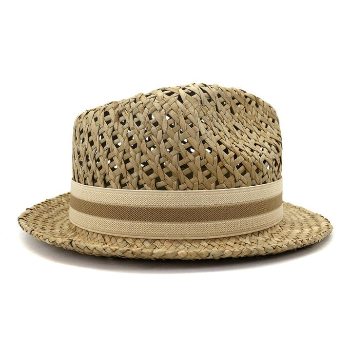 Spring And Summer Outdoor Travel Tourism Sunscreen Sun Hat Men And Women British Style Little Jazz Salty Straw Hat XCXJS048 - Muhaab