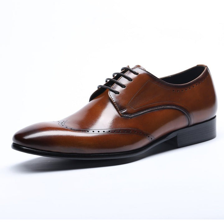 Spring Round Head Carved Brogue Shoes Men - Muhaab