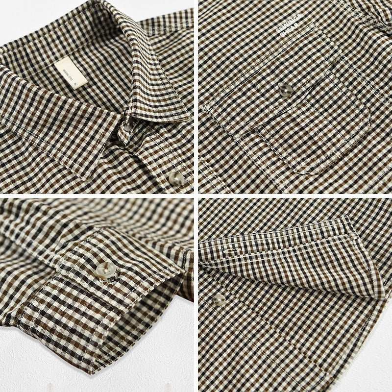 Spring Summer New Casual Plaid Shirt For Men - Muhaab