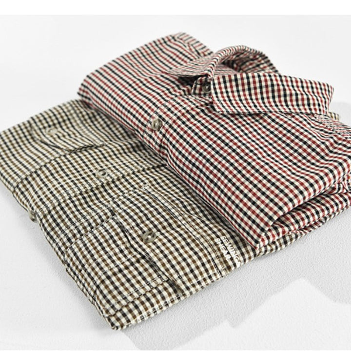 Spring Summer New Casual Plaid Shirt For Men - Muhaab