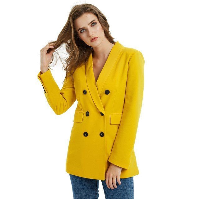 Suit Blazer Jacket For Women Long Coat Suits Office Ladies - Muhaab