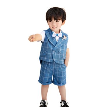 Suit Vest Suit Little Boy Birthday Formal Wear Banquet Clothes Children - Muhaab