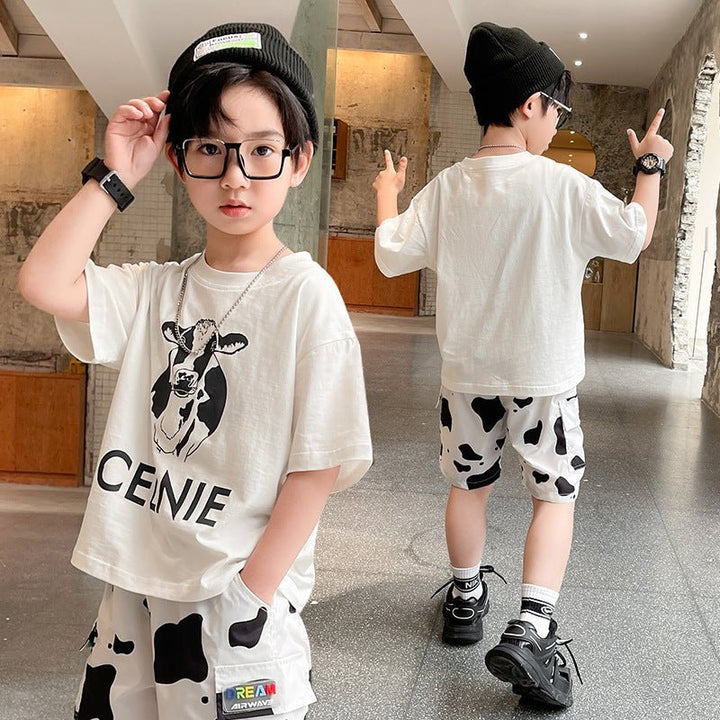 Summer Big Boy Handsome Tops, Children's Summer Clothes, Thin Style, Western Style - Muhaab