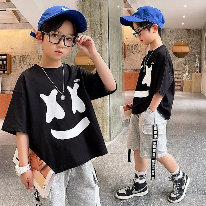 Summer Big Boy Handsome Tops, Children's Summer Clothes, Thin Style, Western Style - Muhaab