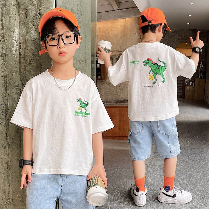 Summer Big Boy Handsome Tops, Children's Summer Clothes, Thin Style, Western Style - Muhaab