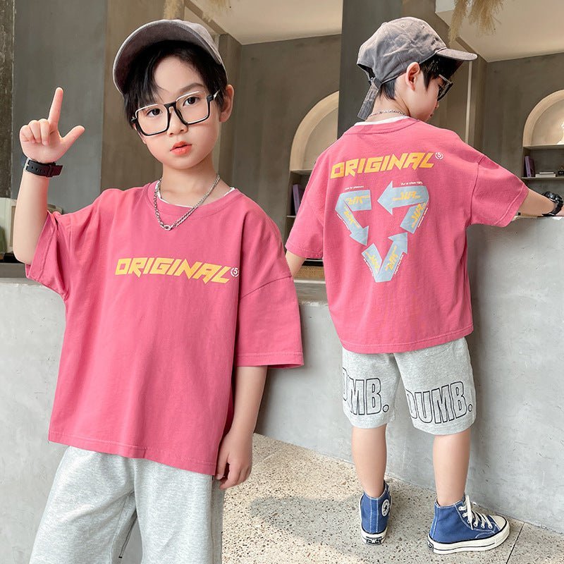 Summer Big Boy Handsome Tops, Children's Summer Clothes, Thin Style, Western Style - Muhaab