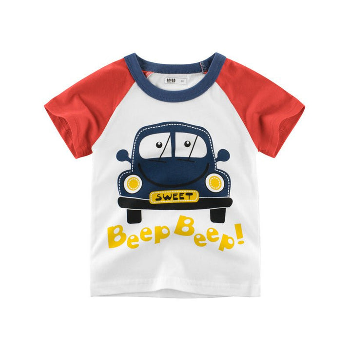 Summer boy cartoon short sleeve t-shirt - Muhaab