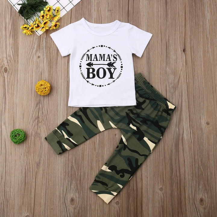 Summer Boy Clothes Cotton T-Shirt Pants - Muhaab