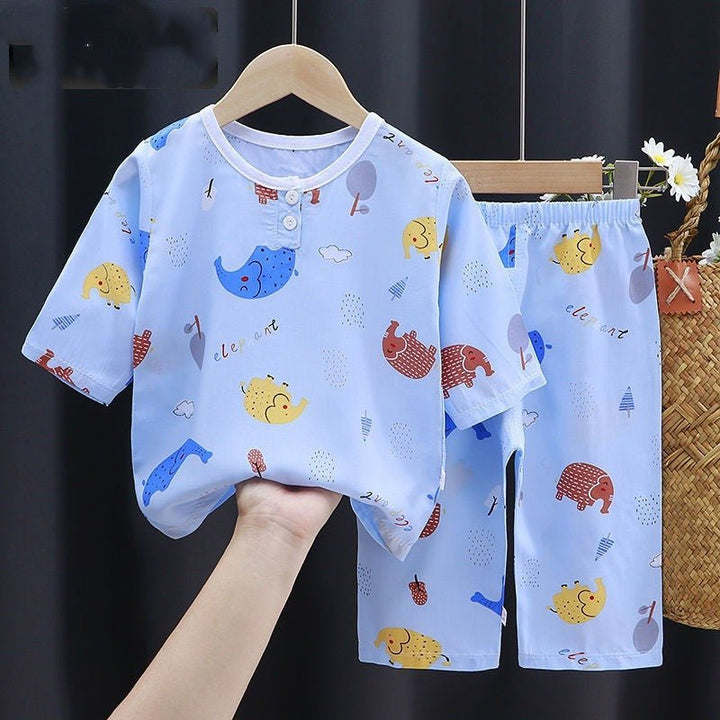 Summer Clothes Cotton Silk Air-conditioning Clothes Baby Clothes - Muhaab