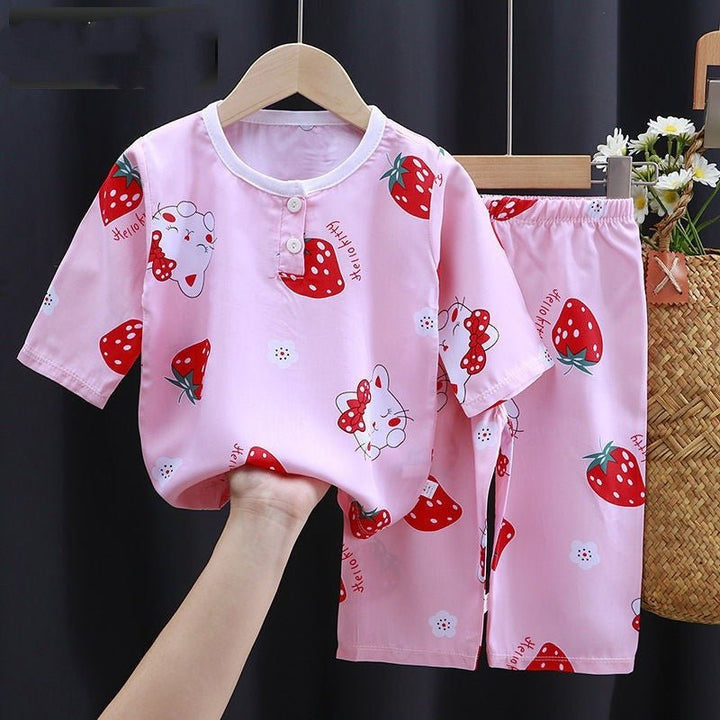 Summer Clothes Cotton Silk Air-conditioning Clothes Baby Clothes - Muhaab