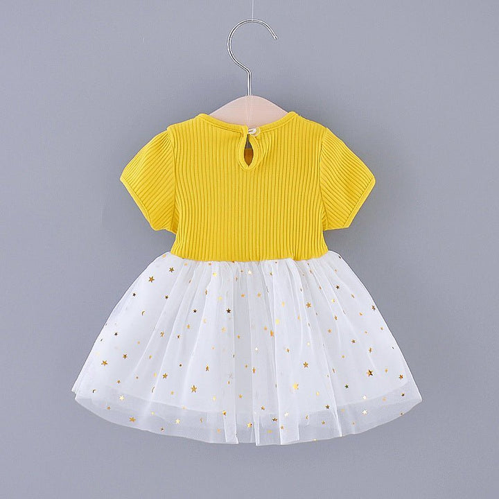 Summer girl bow net dress - Muhaab