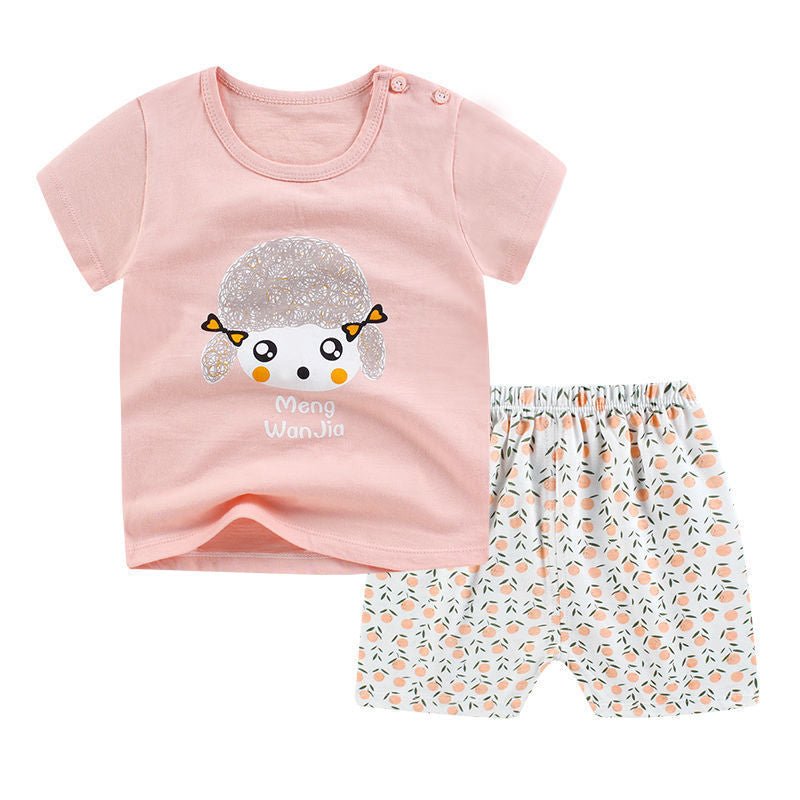 Summer Infant Newborn Baby Boy Clothes Children Clothing Set for Girls Kids T-Shirt Shorts 2PCS Outfits Cotton Casual Clothes - Muhaab