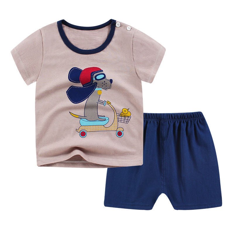Summer Infant Newborn Baby Boy Clothes Children Clothing Set for Girls Kids T-Shirt Shorts 2PCS Outfits Cotton Casual Clothes - Muhaab