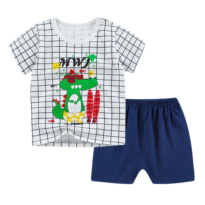 Summer Infant Newborn Baby Boy Clothes Children Clothing Set for Girls Kids T-Shirt Shorts 2PCS Outfits Cotton Casual Clothes - Muhaab
