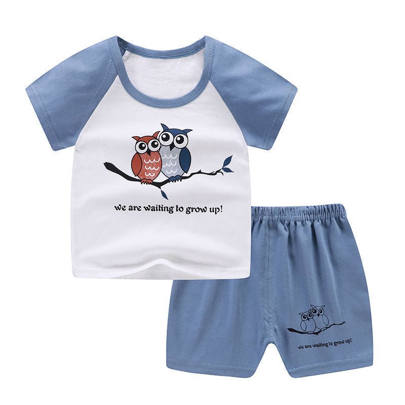 Summer Infant Newborn Baby Boy Clothes Children Clothing Set for Girls Kids T-Shirt Shorts 2PCS Outfits Cotton Casual Clothes - Muhaab