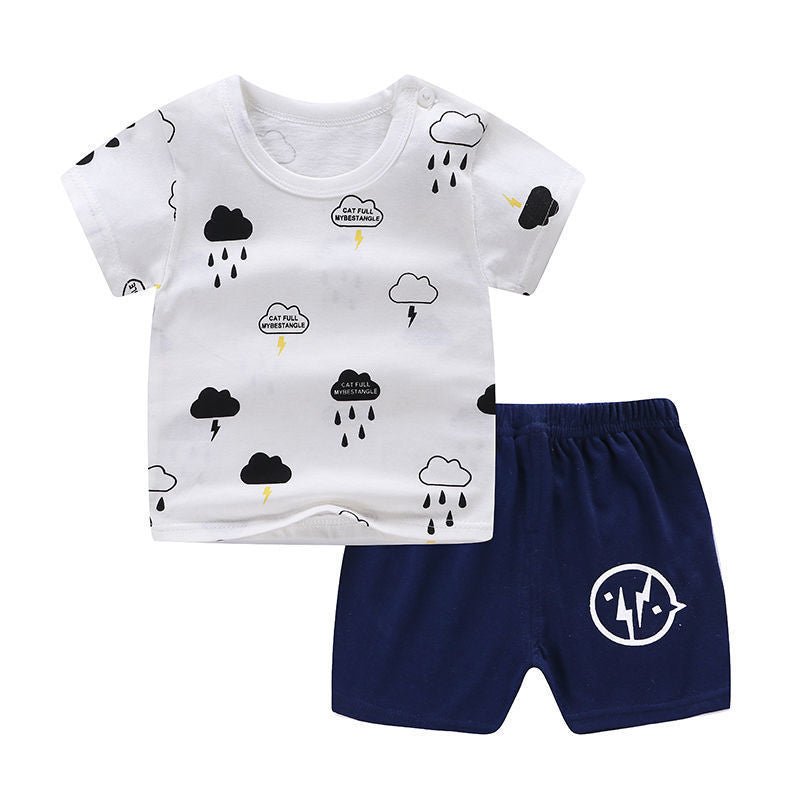 Summer Infant Newborn Baby Boy Clothes Children Clothing Set for Girls Kids T-Shirt Shorts 2PCS Outfits Cotton Casual Clothes - Muhaab