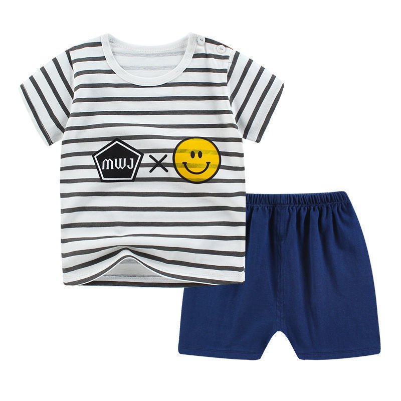 Summer Infant Newborn Baby Boy Clothes Children Clothing Set for Girls Kids T-Shirt Shorts 2PCS Outfits Cotton Casual Clothes - Muhaab