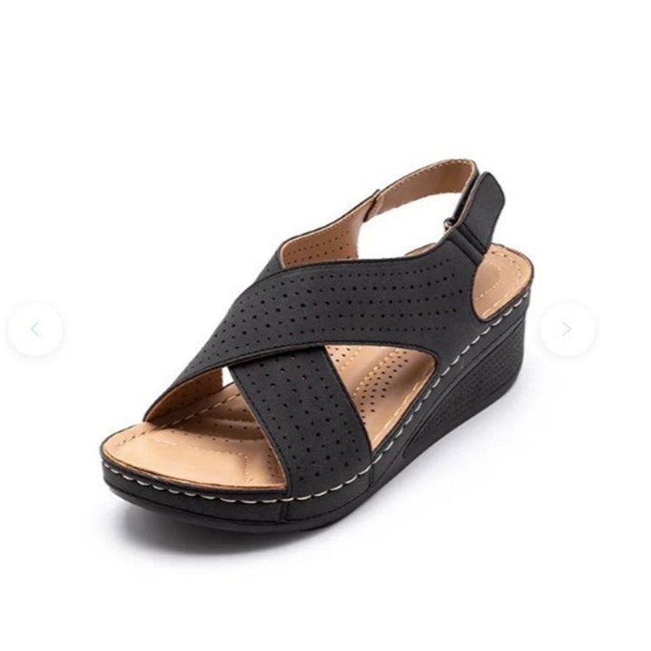 Summer Sandals Women's Wedges Shoes With Velcro - Muhaab