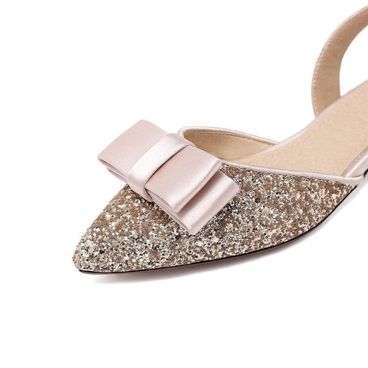 Summer Sequined Diamond Bow Small Size Sandals Women - Muhaab