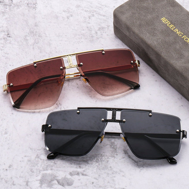 Sunglasses Square Frame Retro Men - Muhaab