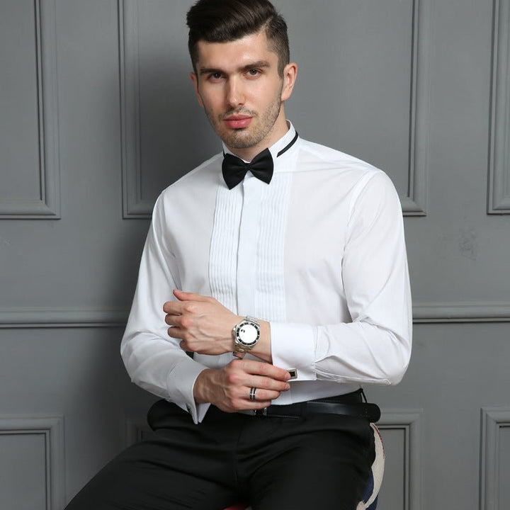 Swallowtail Dress French Cufflink Shirt Men - Muhaab