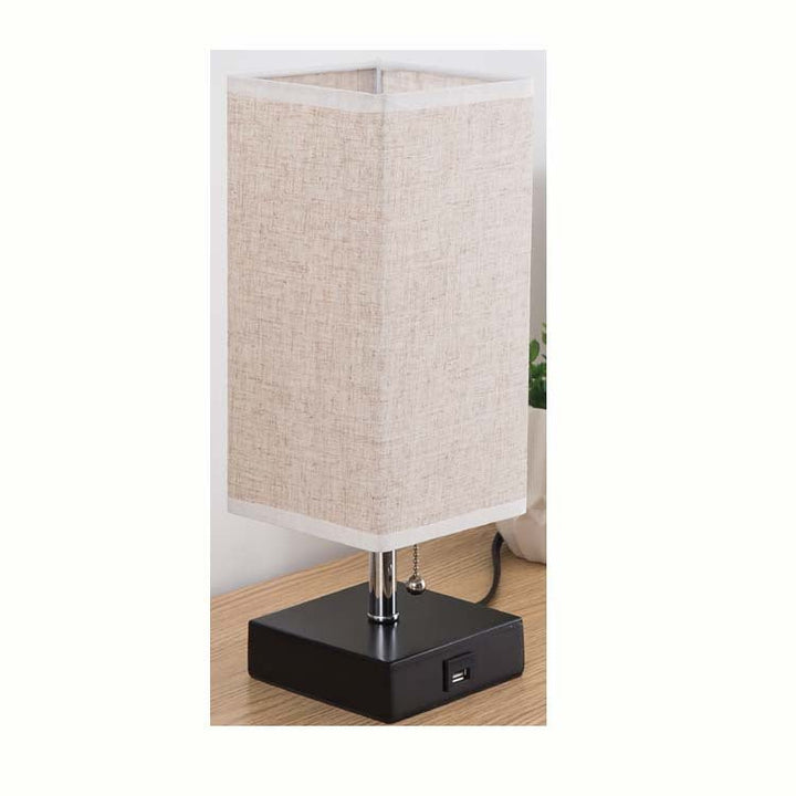 Table lamp linen square table lamp study bedside table lamp - Muhaab