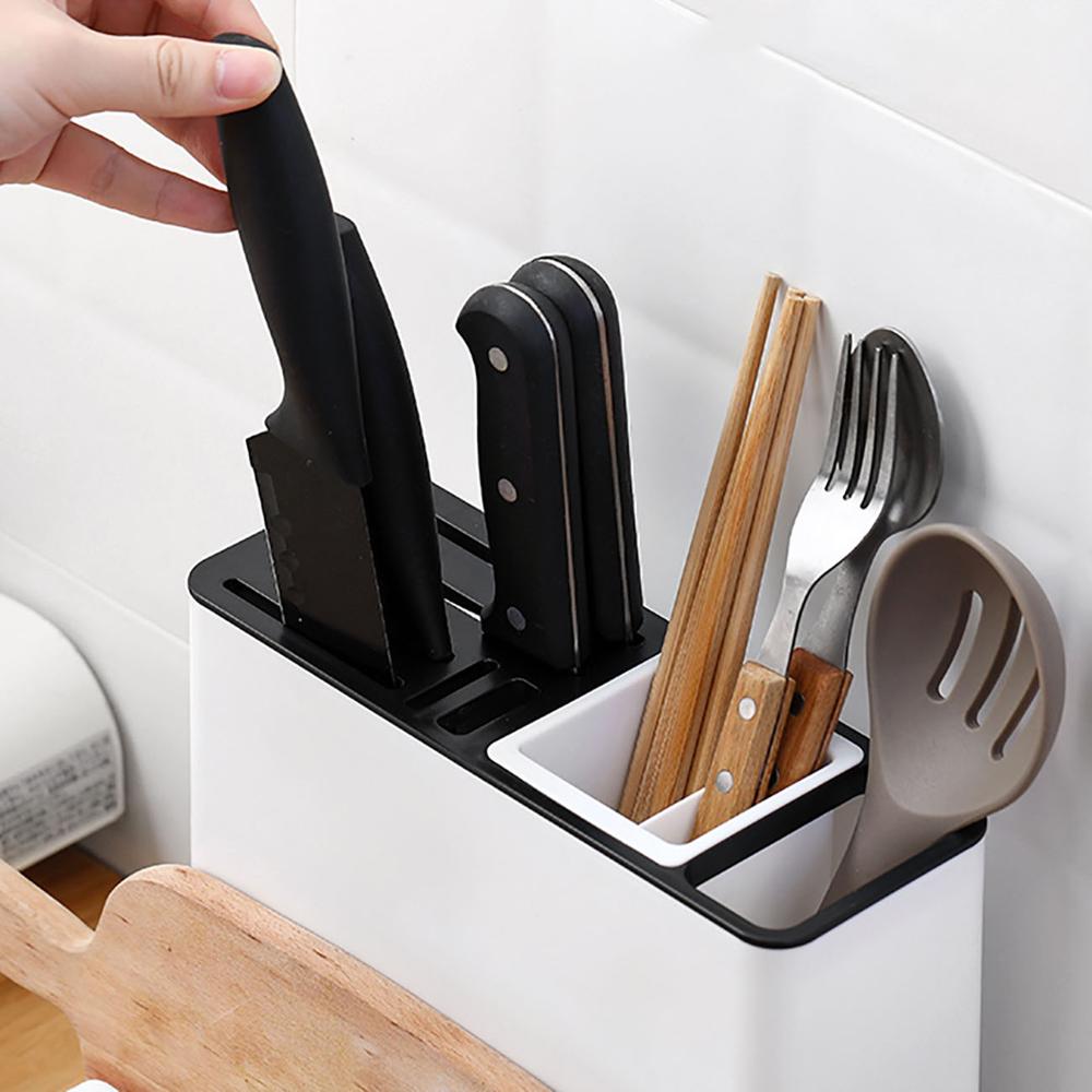 Tableware Storage Holders Kitchen Knife Plastic Storages Racks for Kitchen Convenience Cabinet - Muhaab