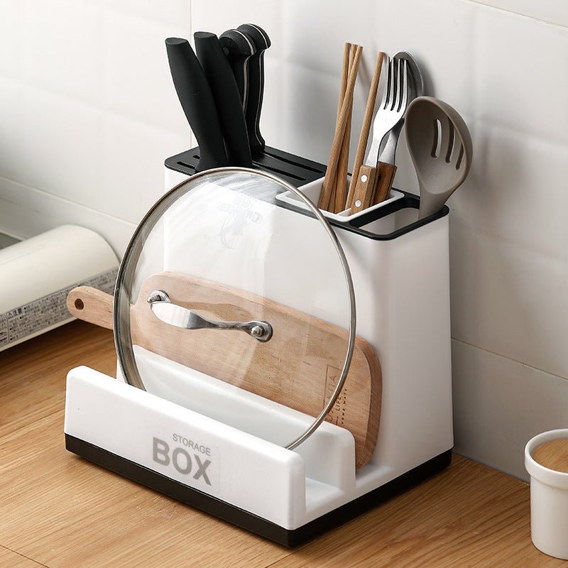 Tableware Storage Holders Kitchen Knife Plastic Storages Racks for Kitchen Convenience Cabinet - Muhaab