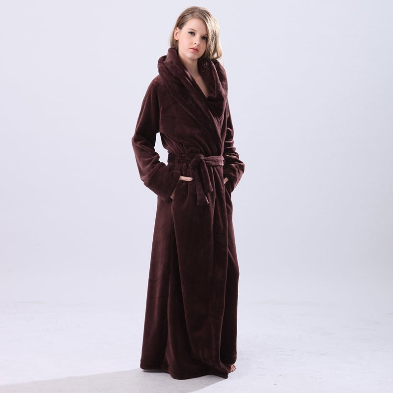 Thick Coral Flannel Plus Size Bathrobe Men's Pajamas And Home Wear - Muhaab