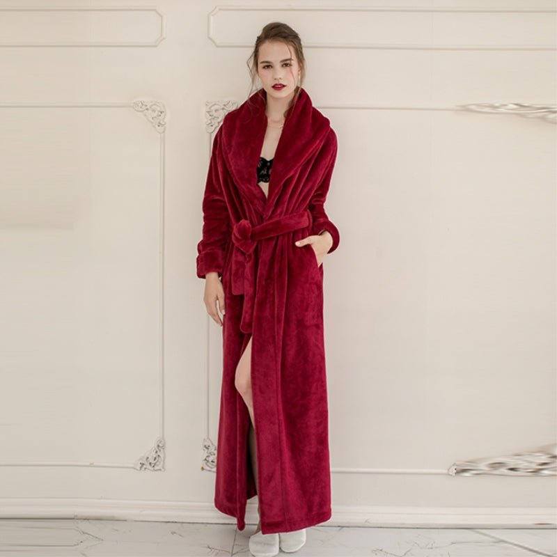 Thick Coral Flannel Plus Size Bathrobe Men's Pajamas And Home Wear - Muhaab
