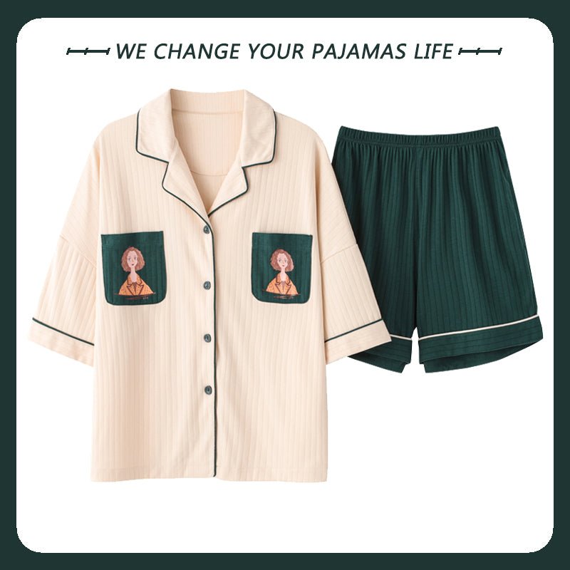 Thin Solid Color Home Service Suit - Muhaab