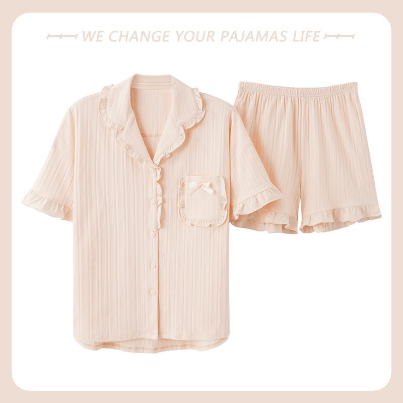 Thin Solid Color Home Service Suit - Muhaab