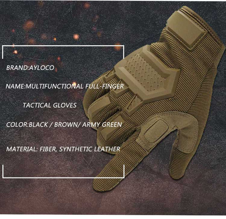 Touch Screen Tactical Gloves Men Army Sports Military Special Forces Full Finger Gloves Antiskid Motocycle Bicycle Gym Gloves - Muhaab