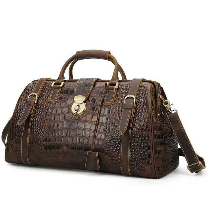 Trendy Cow European And American Men's Leather Pattern Travel Bag - Muhaab