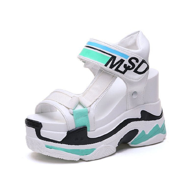 TUINANLE Women Sandals Summer Chunky High Heels Female Wedges Shoes for Women Platform Patchwork Casual Sandalia Feminina - Muhaab