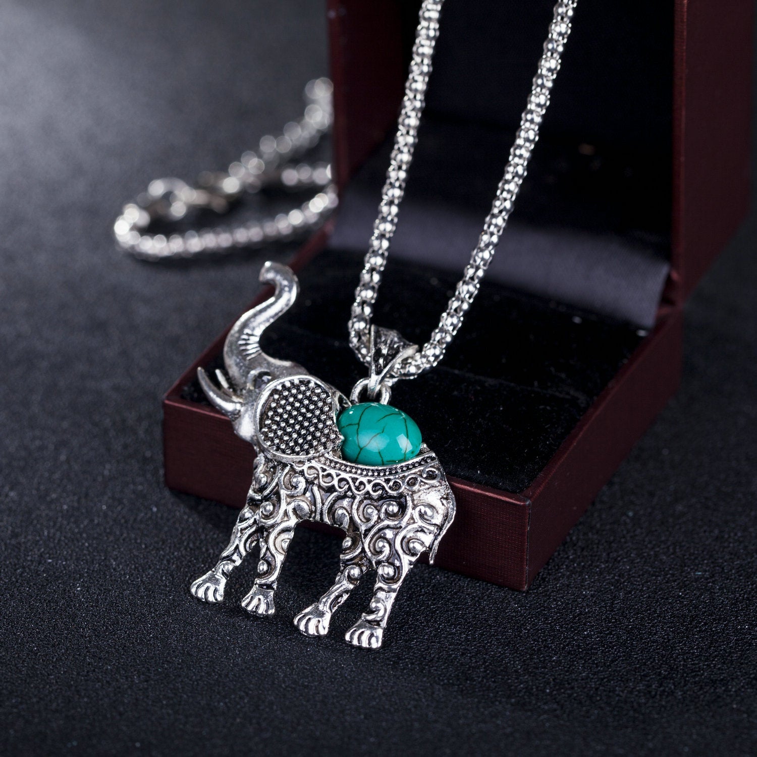 Turquoise Elephant Jewelry Set - Muhaab