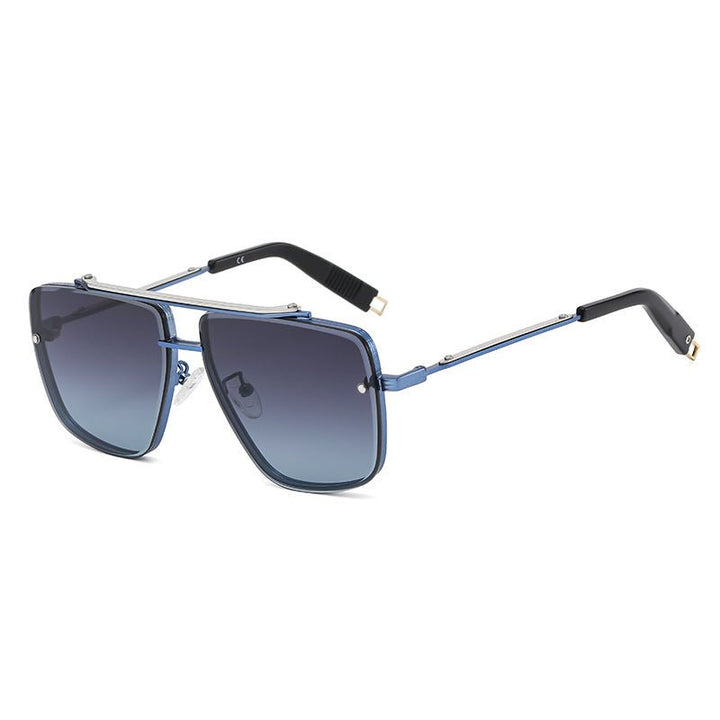 Twin-beam Metal Sunglasses For Men - Muhaab