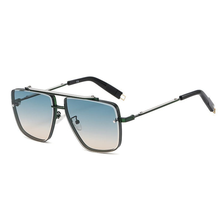 Twin-beam Metal Sunglasses For Men - Muhaab