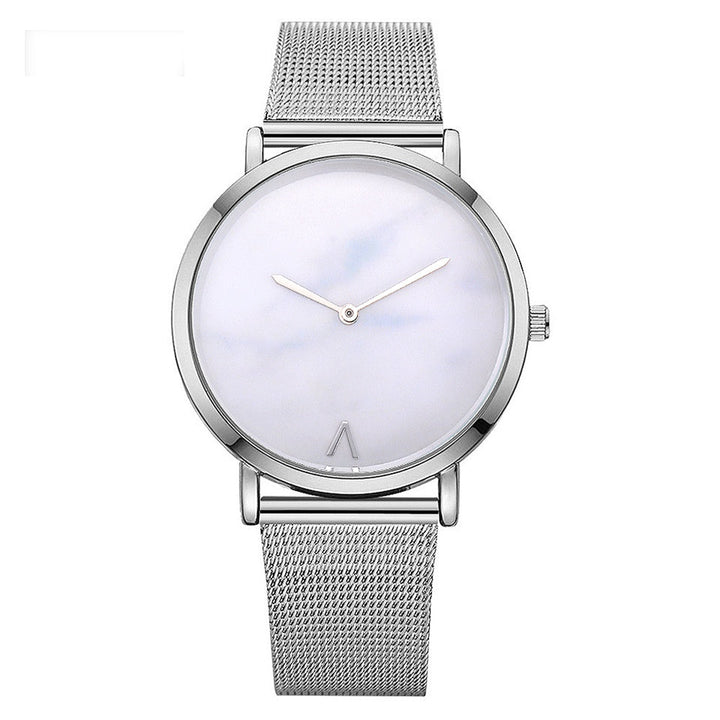 Vansvar fashion brand silver and gold mesh band creative marble wristwatch casual women quartz watches gift relogio feminino - Muhaab