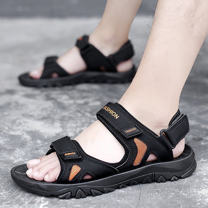 Velcro Sandals Men Summer Breathable Beach Shoes - Muhaab