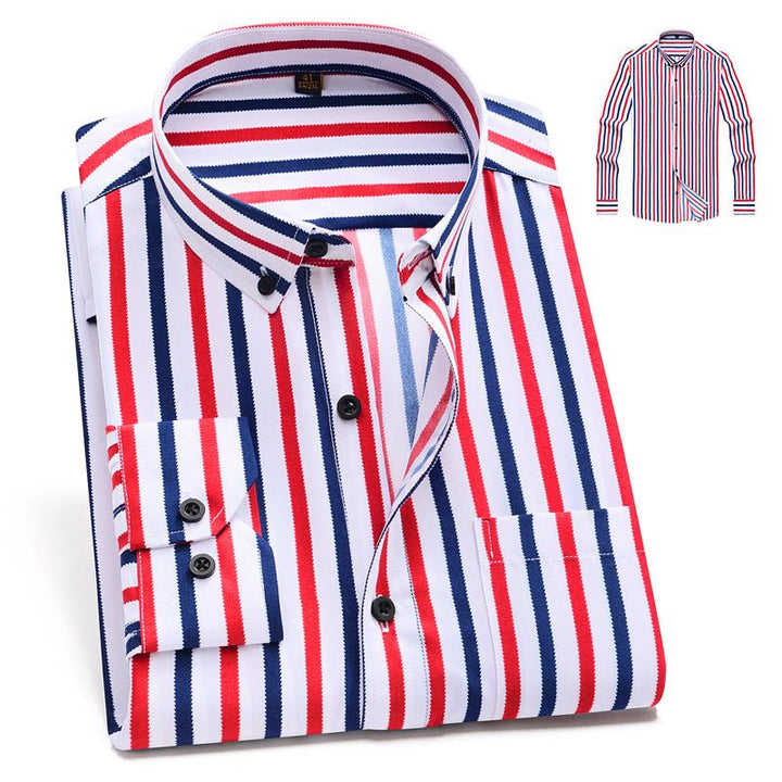 Vertical Stripes Business Casual Shirt Men - Muhaab