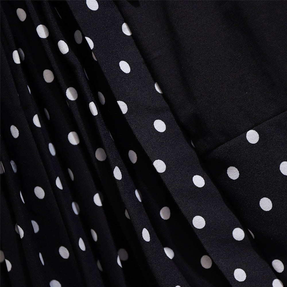 Wave dot lace two fake dresses - Muhaab