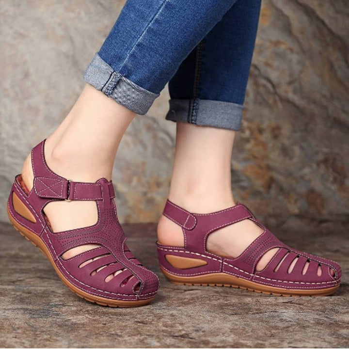 Wedges Sandals Summer Women's Round Toe Roman Shoes - Muhaab