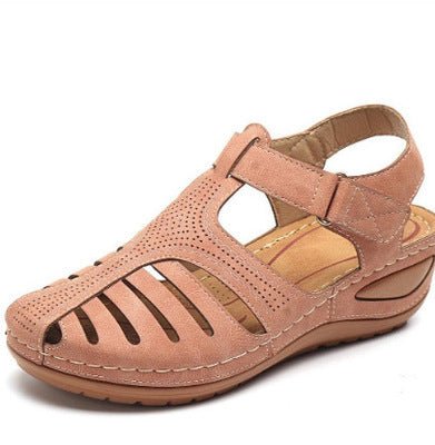 Wedges Sandals Summer Women's Round Toe Roman Shoes - Muhaab