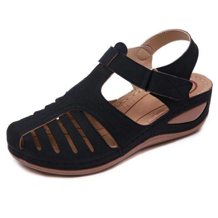 Wedges Sandals Summer Women's Round Toe Roman Shoes - Muhaab